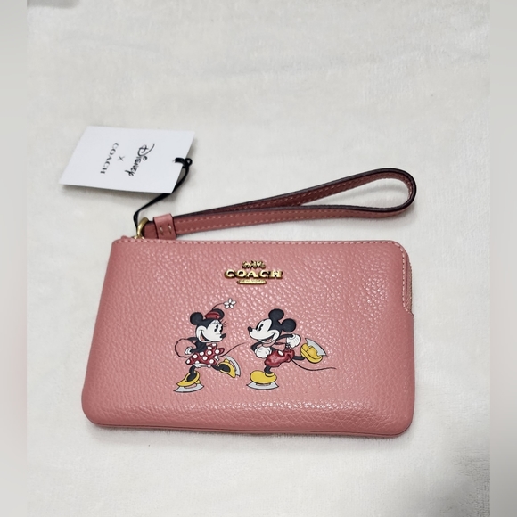 Disney X Coach Corner Zip Wristlet With Ice Skate Motif - Picture 2 of 7
